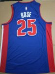 Maillot de Basket #25 Derrick Rose Pistons Bleu